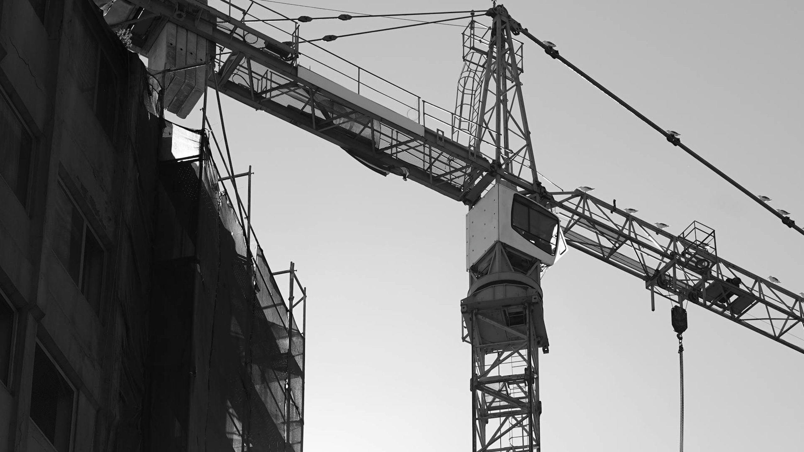 Tower crane on a construction site